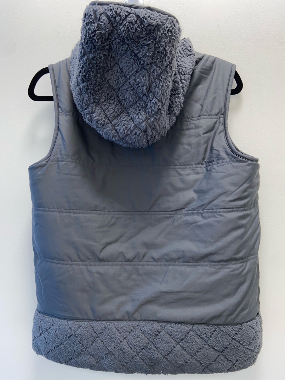 Patagonia LosGatos Reversible Charcoal Fleece Puffer Weather Resistant Vest 3791 - Picture 5 of 10